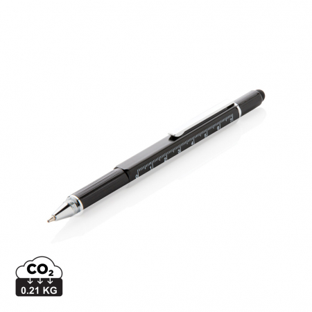 Seturi si scule de baza - Pix multifunctional 5-in-1 din alama si aluminiu cu stylus si rigla