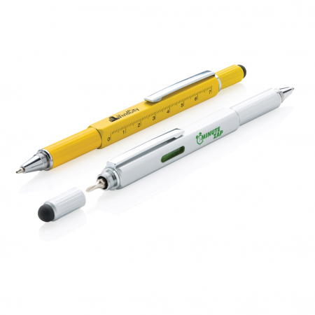 Pix multifunctional 5-in-1 din alama si aluminiu cu stylus si rigla [11]