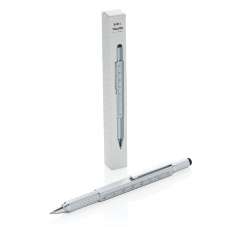 Pix multifunctional 5-in-1 din alama si aluminiu cu stylus si rigla [2]