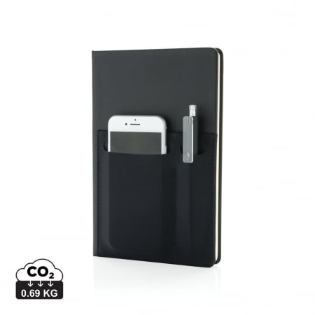 Agende personalizabile - Agenda A5 Deluxe cu buzunare smart – 160 pagini, coperta tare PU