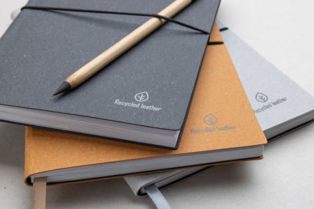 Carnet A5 piele reciclata GRS – coperta flexibila, 160 pagini eco [9]