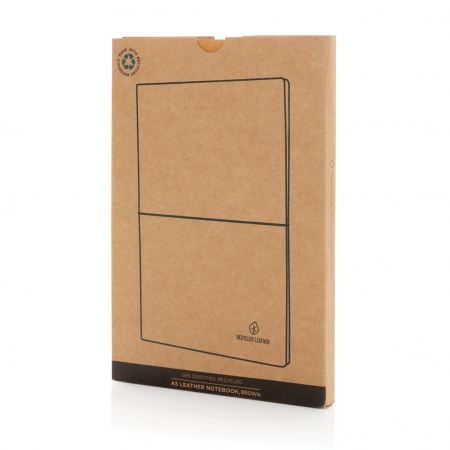 Carnet A5 piele reciclata GRS – coperta flexibila, 160 pagini eco [13]