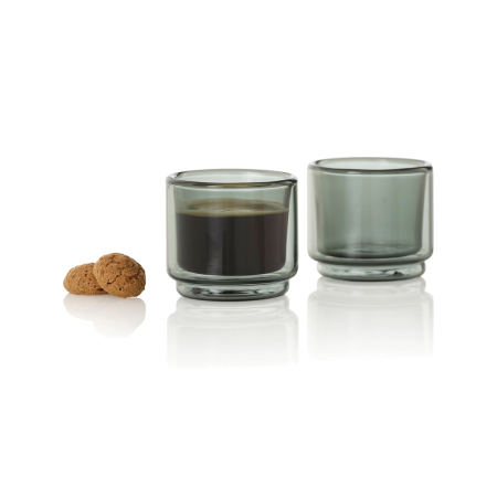Noutati si inovatii - Set 2 cani espresso AdHoc Impact, 45 ml, sticla borosilicata
