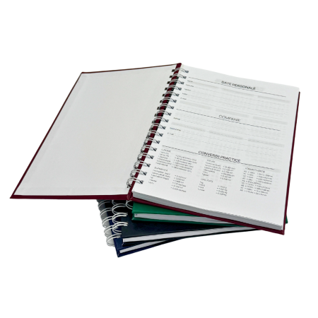 Promotii si reduceri - Agenda flex spira vizibila SE – imitatie piele, productie proprie in Unitate protejata, personalizare corporate