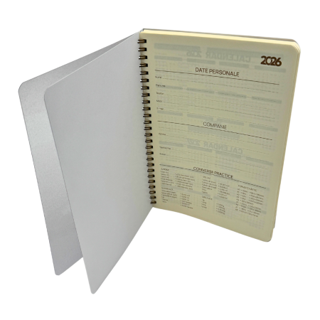 Agenda spira PVC transparent – personalizare, inserturi si buzunare [4]
