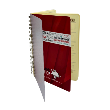 Hartie copiator si produse tipografice - Agenda spira PVC transparent – personalizare, inserturi si buzunare