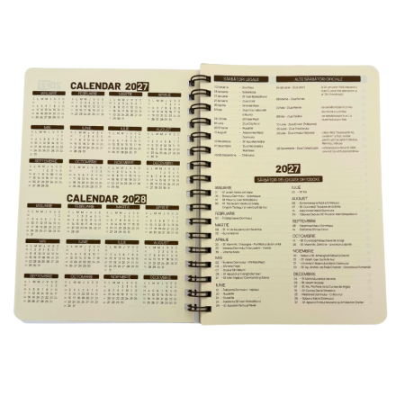 Agenda spira PVC transparent – personalizare, inserturi si buzunare [3]