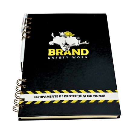 Agenda spira + Pix hartie ivory – coperta caserata, personalizare [6]