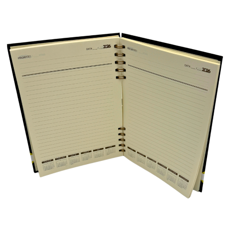 Agenda spira + Pix hartie ivory – coperta caserata, personalizare [5]