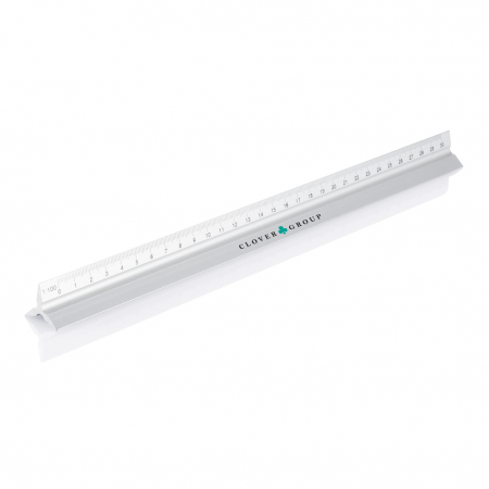 Rigla triunghiulara aluminiu 30 cm cu 5 scale de masurare [4]