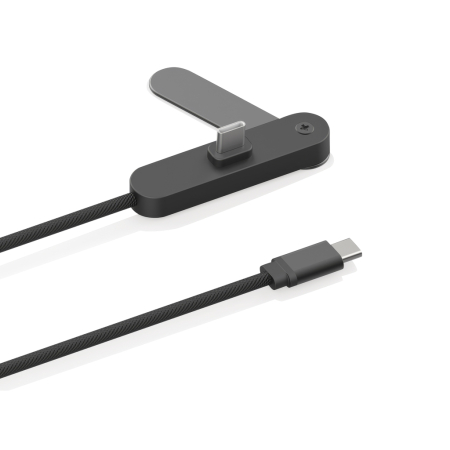 Noutati si inovatii - Cablu Aluvia RCS USB-C la USB-C 65W PD, 120 cm, cu suport telefon ajustabil, transfer date 40 Mbps, Android Auto si Apple CarPlay.