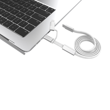 Cablu Arc RCS 2-in-1 USB-C si Lightning, 60W, 120 cm, transfer date 480 Mbps [3]