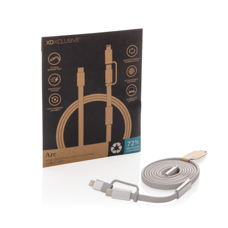 Cablu Arc RCS 2-in-1 USB-C si Lightning, 60W, 120 cm, transfer date 480 Mbps [6]