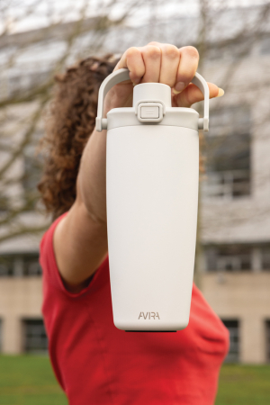 Pahar termos antiscurgere Avira Ayala RCS 600 ml, otel reciclat, purtare crossbody [12]