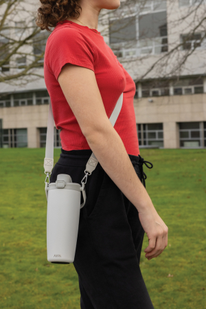 Pahar termos antiscurgere Avira Ayala RCS 600 ml, otel reciclat, purtare crossbody [10]