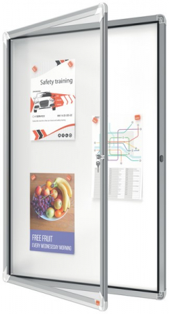 Comunicare si prezentare - Avizier NOBO Premium Plus, exterior, otel emailat, 9x A4, cu usa si cheie, magnetic