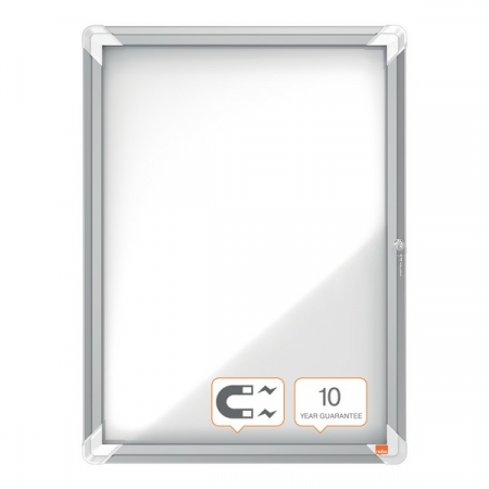 Avizier NOBO Premium Plus, interior, otel emailat, 4x A4, cu usa si cheie, magnetic [3]