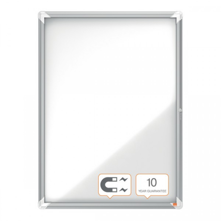 Avizier NOBO Premium Plus, interior, otel emailat, 9x A4, cu usa si cheie, magnetic [2]