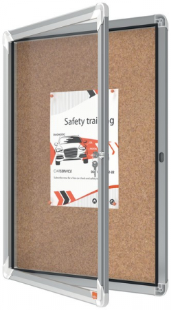 Comunicare si prezentare - Avizier NOBO Premium Plus, interior, pluta, 4x A4, cu usa si cheie