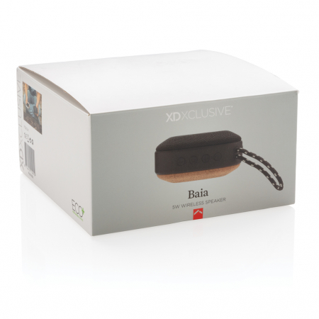 Boxa portabila wireless 5W impermeabila IPX5, pluta naturala, Baia [9]