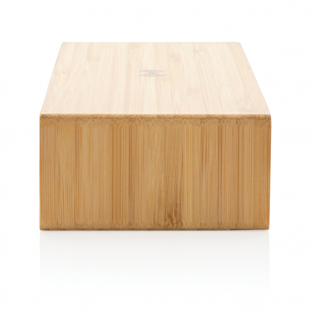 Ceas din bambus cu incarcator wireless 5W si port USB [5]