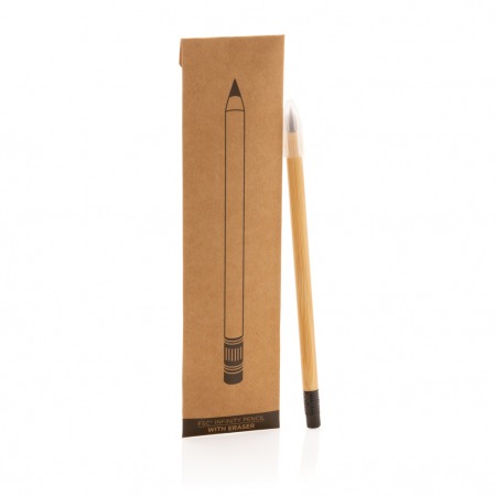 Creion Infinity din bambus FSC® cu guma de sters [10]