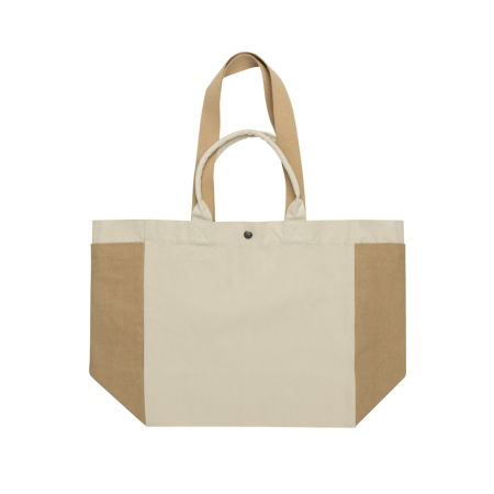 Geanta shopper BEAU AWARE™ din panza reciclata 400 g/m², manere multiple si buzunare laterale [2]