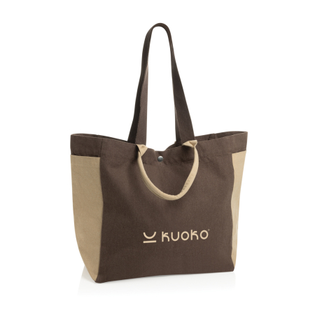 Geanta shopper BEAU AWARE™ din panza reciclata 400 g/m², manere multiple si buzunare laterale [3]