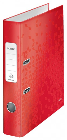 Bibliorafturi, caiete mecanice, separatoare - Biblioraft Leitz 180 WOW, A4, 50mm, carton laminat, alb metalizat