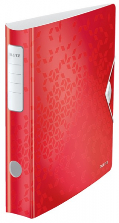 Bibliorafturi, caiete mecanice, separatoare - Biblioraft Leitz Active WOW 180°, A4, 50mm, polyfoam, roz metalizat