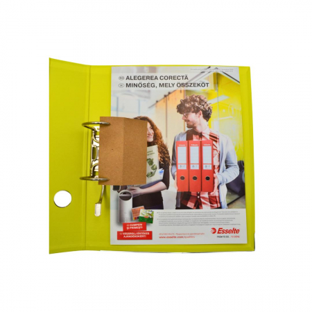 Biblioraft 75mm Esselte no.1 Power Colour'Ice galben [3]