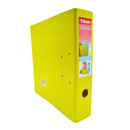 Biblioraft 75mm Esselte no.1 Power Colour'Ice galben