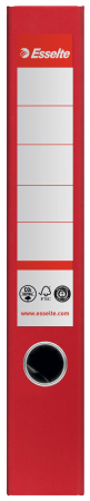 Biblioraft Esselte No.1 Power Recycled, carton, 100% reciclat, reciclabil, certificare FSC, A4, 50 mm, rosu [1]