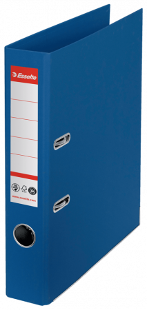 Biblioraft Esselte No.1 Power Recycled, carton, 100% reciclat, reciclabil, certificare FSC, A4, 50 mm, albastru [0]