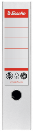 Biblioraft Esselte No.1 Power Recycled, carton, 100% reciclat, reciclabil, certificare FSC, A4, 75 mm, alb [1]