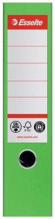 Biblioraft Esselte No.1 Power Recycled, carton, 100% reciclat, reciclabil, certificare FSC, A4, 75 mm, verde [1]