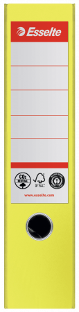 Biblioraft Esselte No.1 Power Recycled, carton, 100% reciclat, reciclabil, certificare FSC, A4, 75 mm, galben [1]
