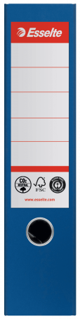 Biblioraft Esselte No.1 Power Recycled, carton, 100% reciclat, reciclabil, certificare FSC, A4, 75 mm, albastru [1]