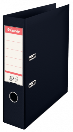 Bibliorafturi, caiete mecanice, separatoare - Biblioraft 75 mm Esselte no.1 Power, negru
