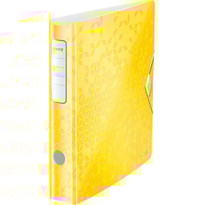 Bibliorafturi, caiete mecanice, separatoare - Biblioraft Leitz Active WOW 180°, A4, 50mm, polyfoam, roz metalizat