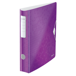 Bibliorafturi, caiete mecanice, separatoare - Biblioraft Leitz Active WOW 180°, A4, 50mm, polyfoam, roz metalizat