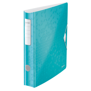 Bibliorafturi, caiete mecanice, separatoare - Biblioraft Leitz Active WOW 180°, A4, 50mm, polyfoam, roz metalizat