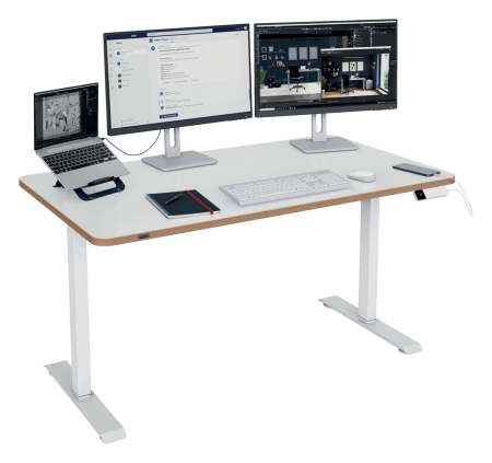 Noutati si inovatii - Birou ergonomic electric LEITZ Ergo 140x80 cm reglabil pe inaltime alb