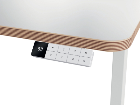 Birou ergonomic electric LEITZ Ergo 140x80 cm reglabil pe inaltime alb [3]