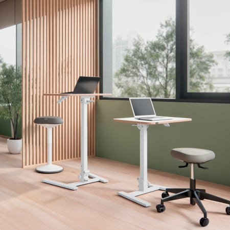 Birou ergonomic pliabil Leitz Ergo, alb, reglabil 74-109 cm, blat 65x46 cm [5]