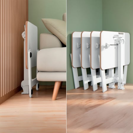 Birou ergonomic pliabil Leitz Ergo, alb, reglabil 74-109 cm, blat 65x46 cm [3]