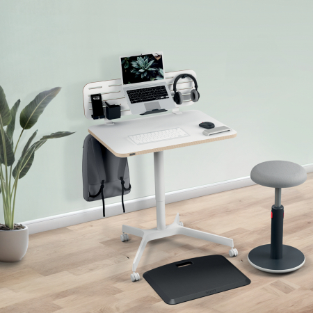 Birou Ergonomic Leitz Ergo – Pneumatic, Ajustabil pe Inaltime, Alb [5]