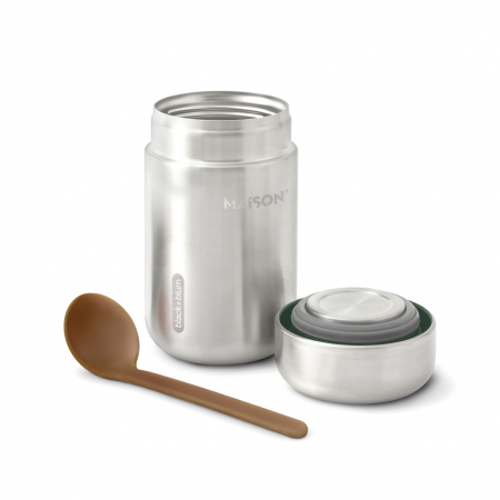 Termos alimentar Black+Blum, 400ml, cu capac inox si lingura eco [4]