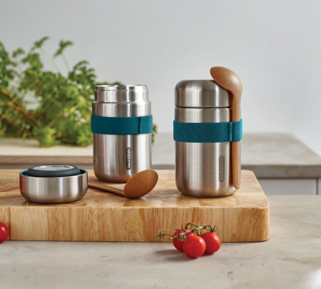 Termos alimentar Black+Blum, 400ml, cu capac inox si lingura eco [8]