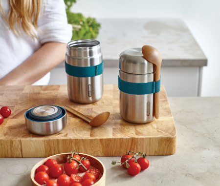 Termos alimentar Black+Blum, 400ml, cu capac inox si lingura eco [9]